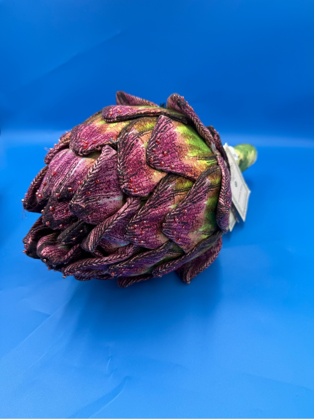 John Derian Green & Purple Artichoke Accent Pillow - Botanical Accent